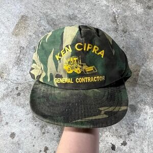 Ken Cipra General Contractor Camo Construction Truck Adult‎ Snapback Hat USA